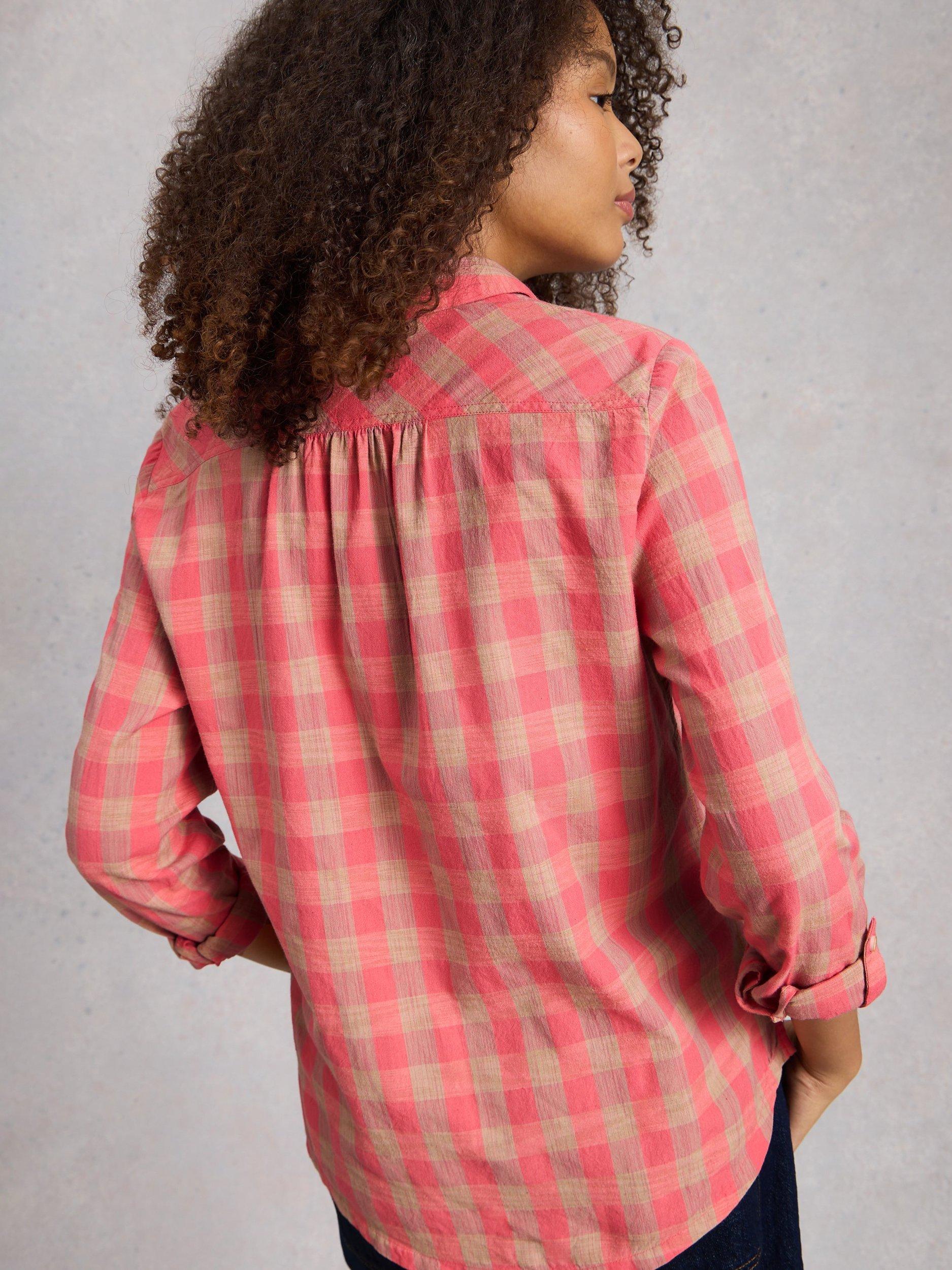 Product image 2 of 6, which shows White Stuff Sophie Check Shirt, Pink/Multi, 6