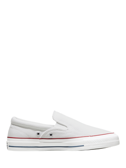 Converse Chuck Taylor All Star Canvas Slip-On Trainers, White, White