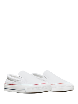 Converse Chuck Taylor All Star Canvas Slip-On Trainers, White - view 2, White