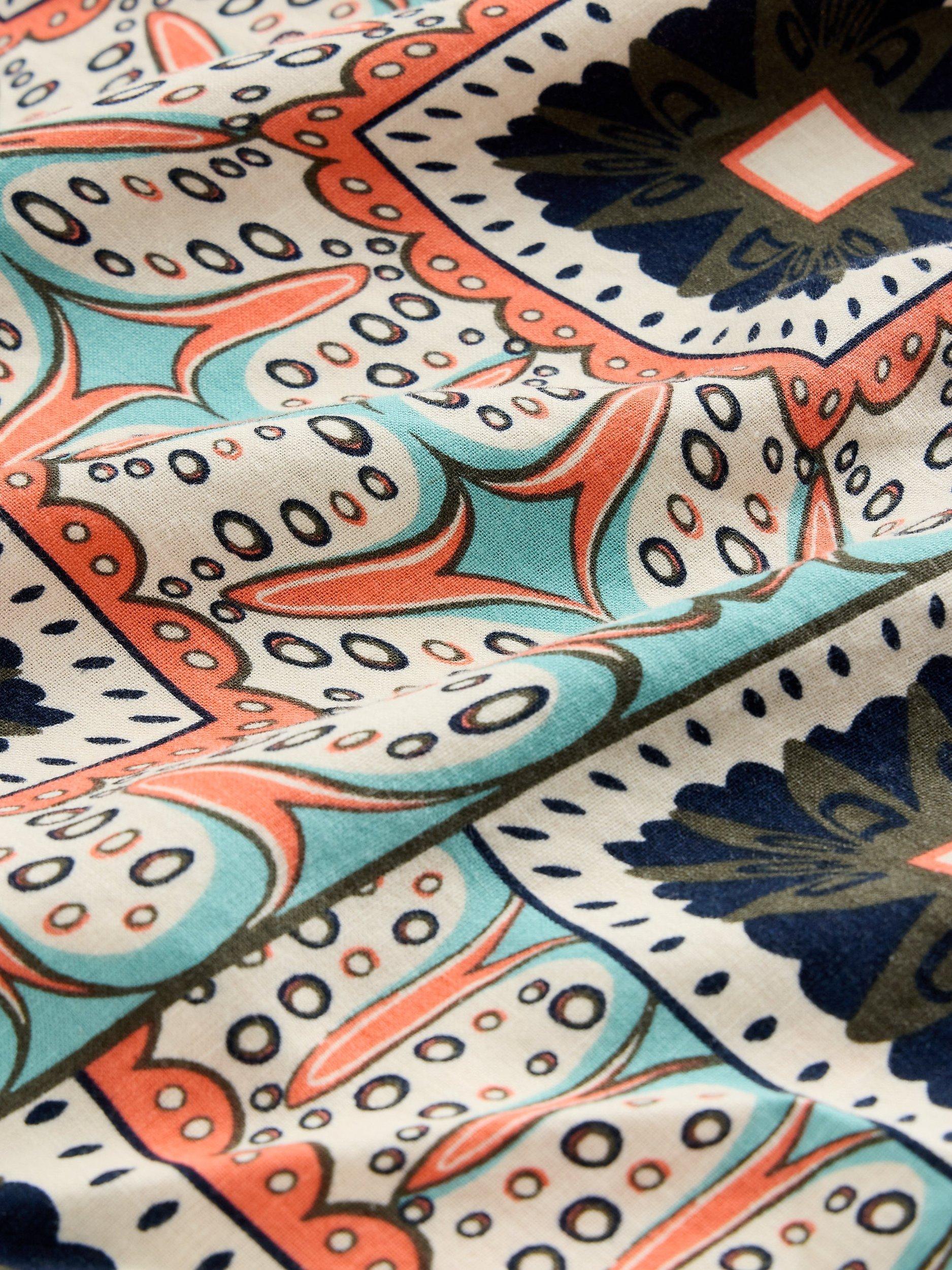 Product image 6 of 6, which shows White Stuff Hope Bias Cut Maxi Skirt containing LENZING™ ECOVERO™ Viscose, Orange/Multi, 6