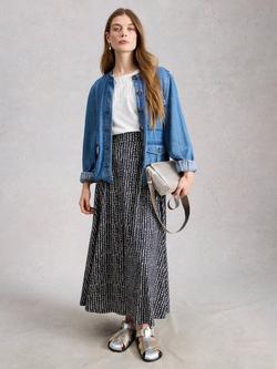 White Stuff Jada Abstract Maxi Dress, Navy/Multi, Navy/Multi