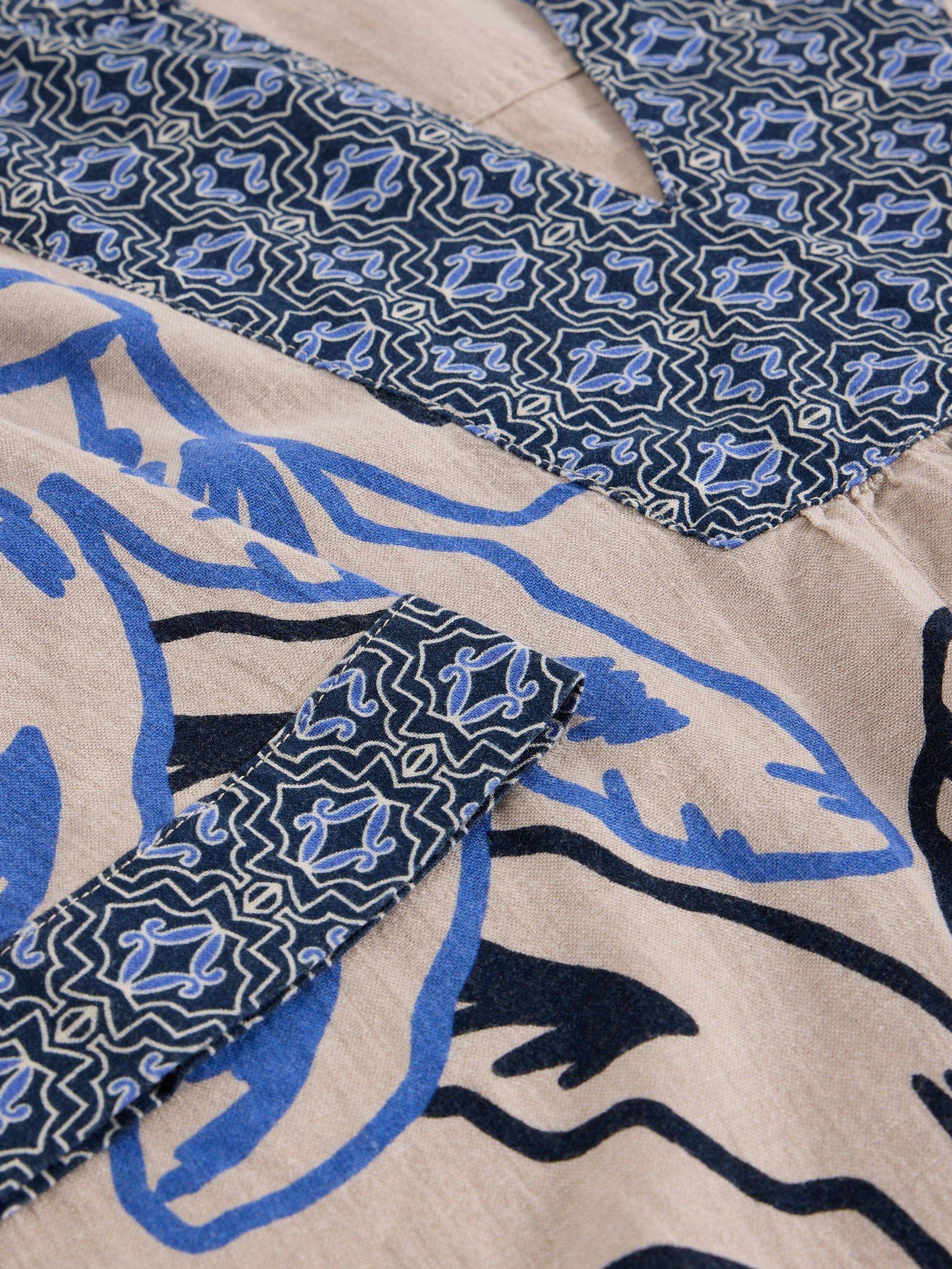 Product image 6 of 6, which shows White Stuff Ash Floral Linen Blend Top containing LENZING™ ECOVERO™ Viscose, Grey/Multi, 6