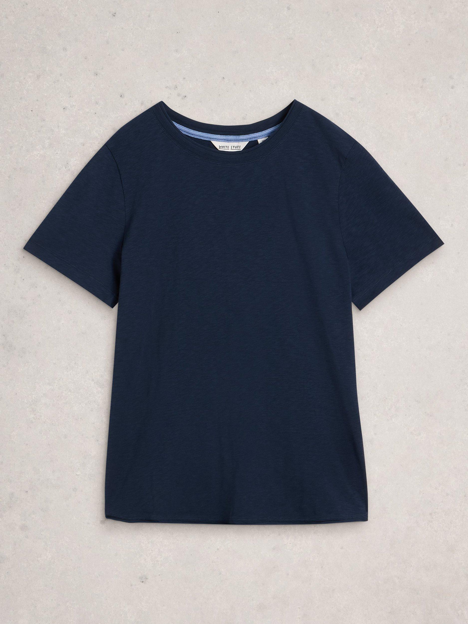 Product image 5 of 6, which shows White Stuff Clara Crew Neck T-Shirt, Blue, 6