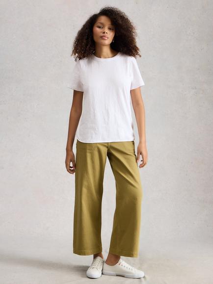 White Stuff Clara Round Neck T-Shirt, Brilliant White, Brilliant White