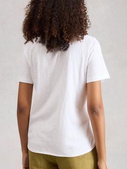 White Stuff Clara Round Neck T-Shirt, Brilliant White - view 2, Brilliant White