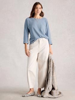 White Stuff Demi Slouch Jersey Top, Blue, Blue