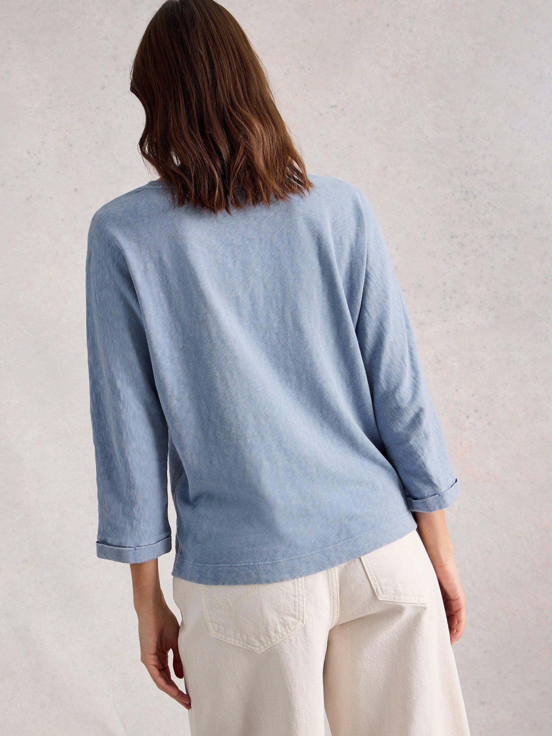 Product image 2 of 6, which shows White Stuff Demi Slouch Jersey Top, Blue, 6