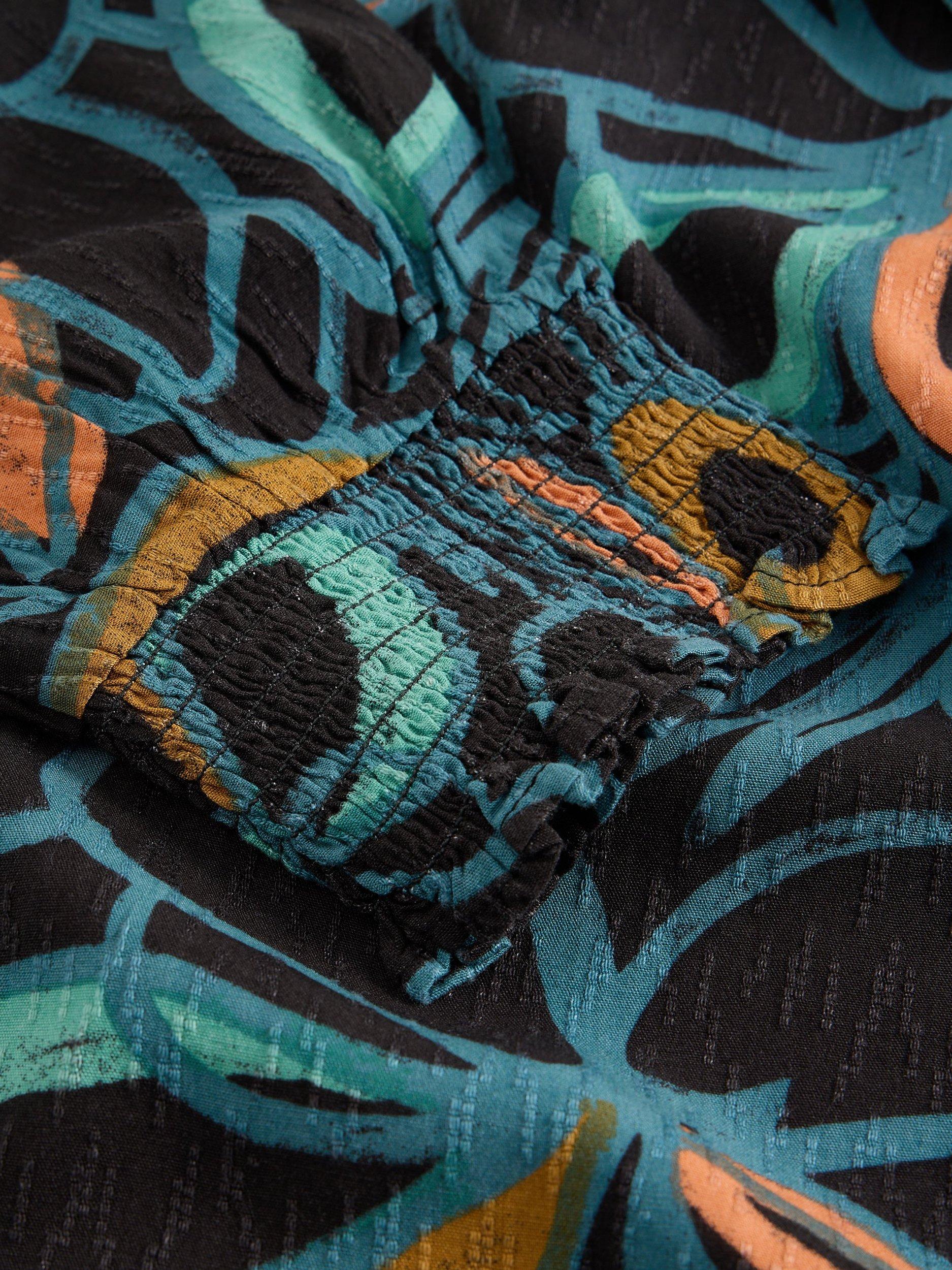 Product image 6 of 6, which shows White Stuff Elisa Floral Top containing LENZING™ ECOVERO™ Viscose, Black/Multi, 6