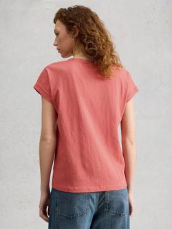 White Stuff Nelly Notch Neck T-Shirt, Pink - view 2, Pink