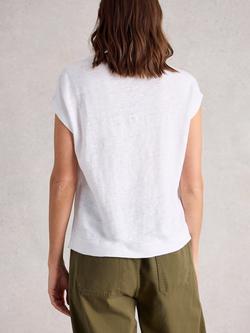 White Stuff Rowan Pure Linen T-Shirt, White - view 2, White