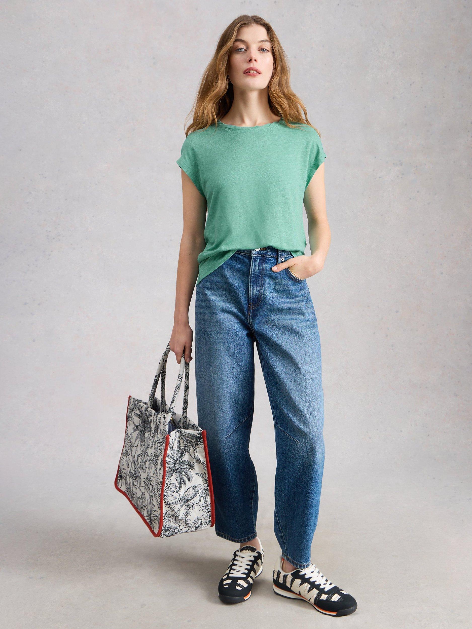 Product image 1 of 11, which shows ROWAN TEE MID TEAL BLTL 6