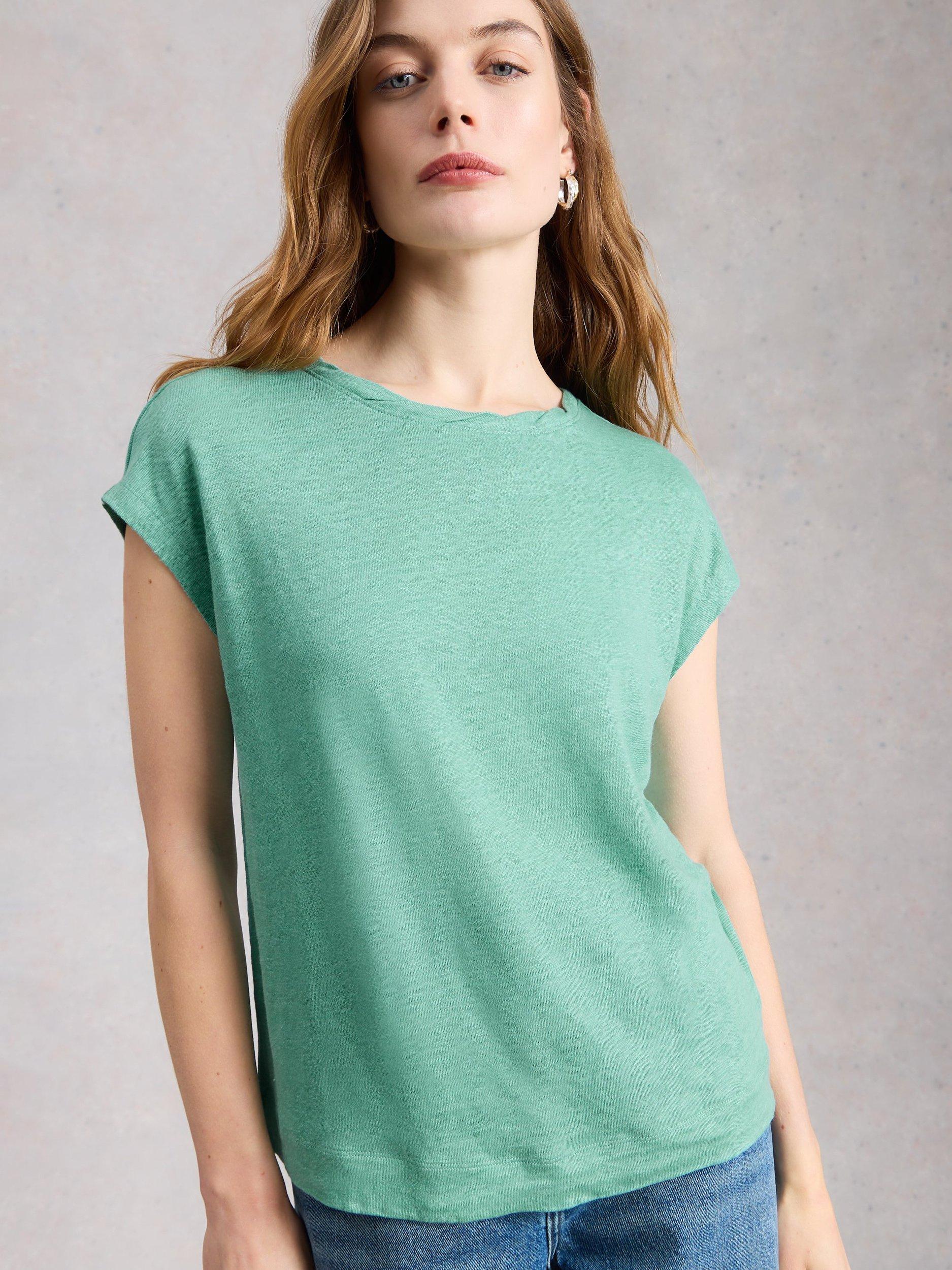 Product image 3 of 11, which shows ROWAN TEE MID TEAL BLTL 6