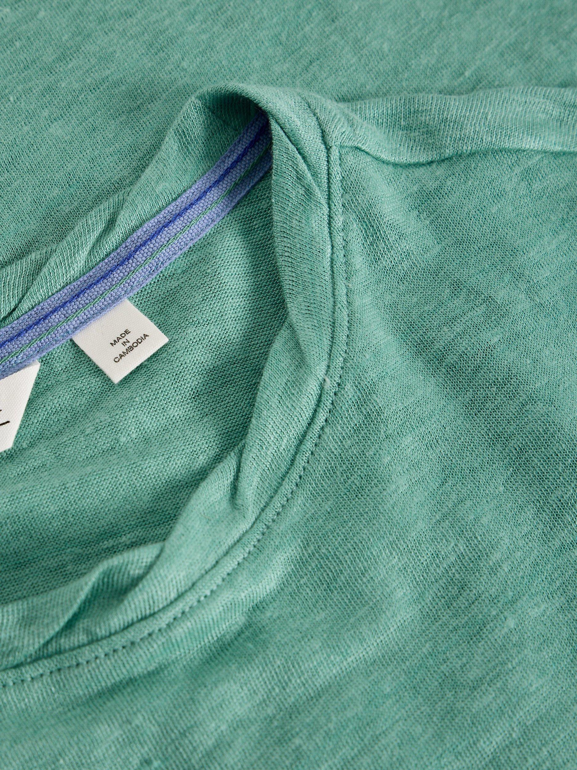 Product image 6 of 11, which shows ROWAN TEE MID TEAL BLTL 6