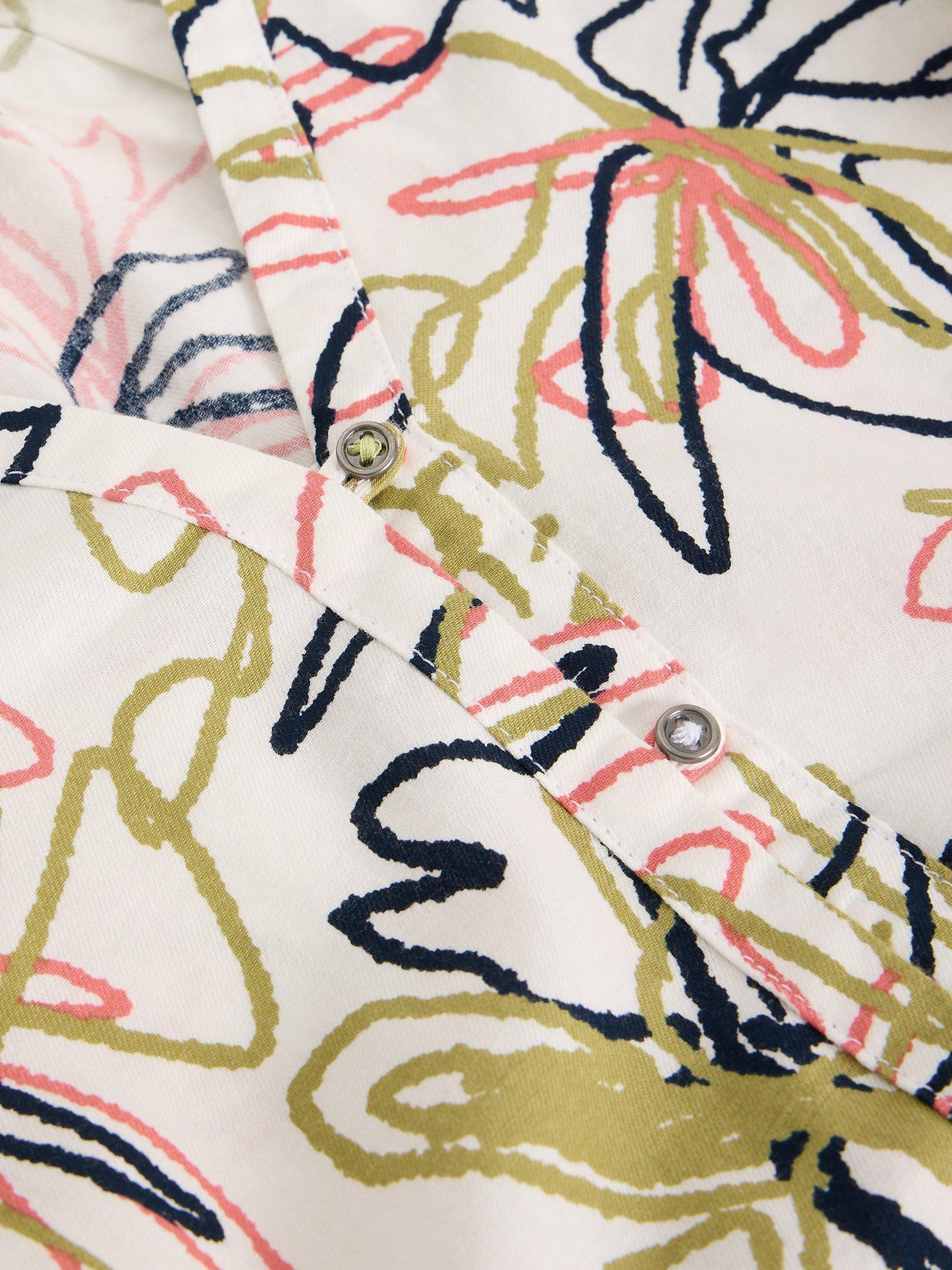 Product image 6 of 6, which shows White Stuff Ruby Abstract Floral Top, Ivory/Multi, 6