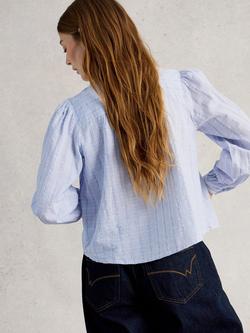 White Stuff Sammy Stripe Smock Top, Blue - view 2, Blue