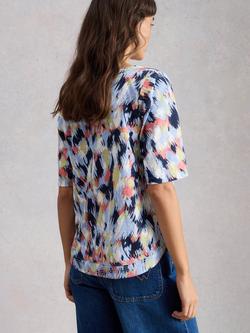 White Stuff Weaver Embroidered Pure Organic Cotton Top - view 2, Blue