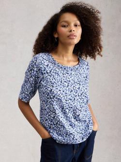 White Stuff Weaver Abstract T-Shirt, Blue, Blue