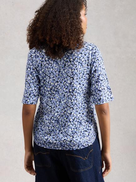 White Stuff Weaver Abstract T-Shirt, Blue - view 2, Blue