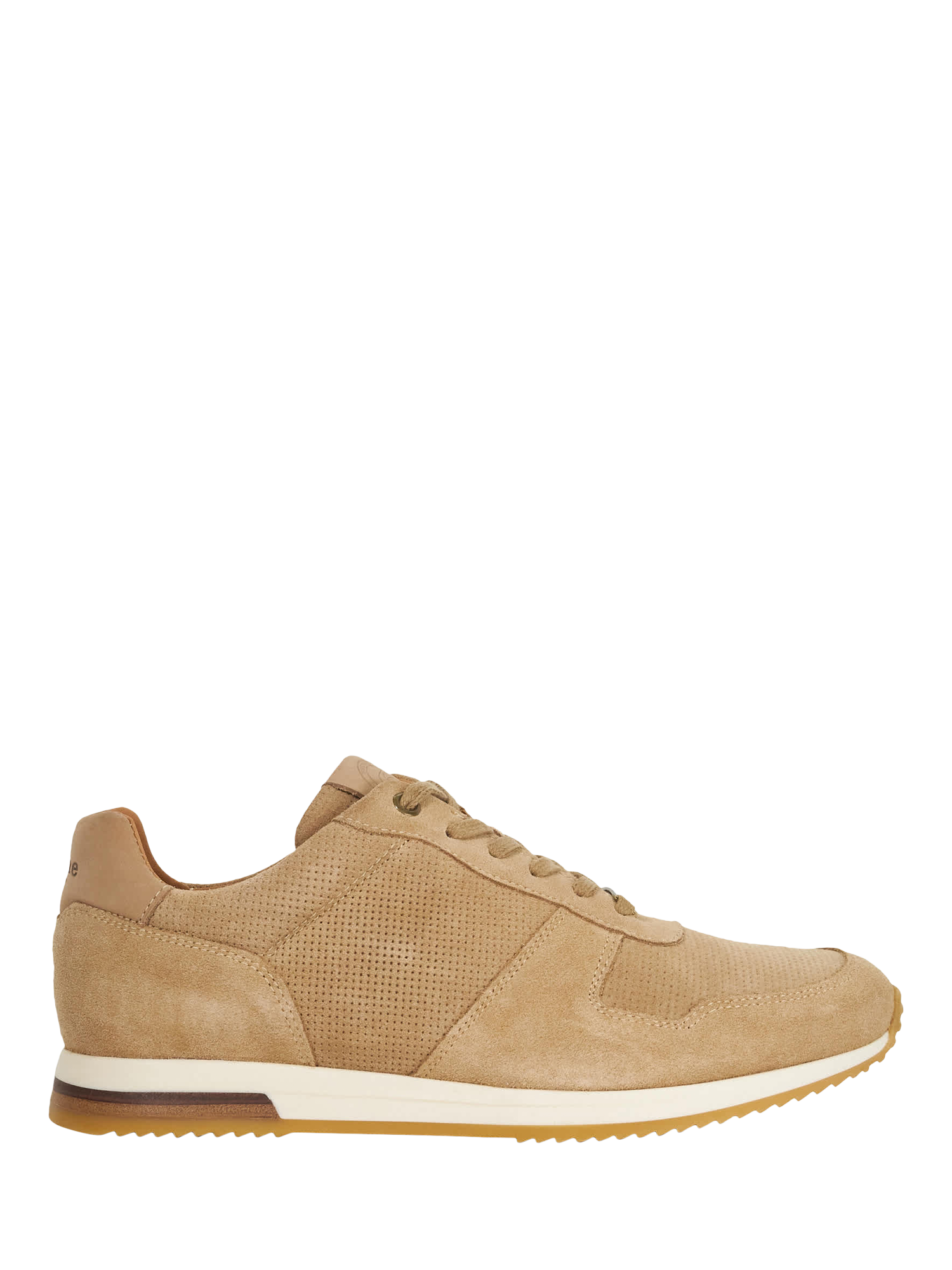Product image 1 of 6, which shows Dune London Trilogy Suede Trainers, Sand, EU40