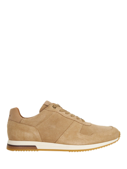 Dune London Trilogy Suede Trainers, Sand, Sand