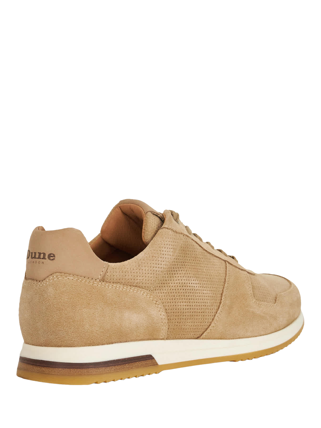 Product image 4 of 6, which shows Dune London Trilogy Suede Trainers, Sand, EU40