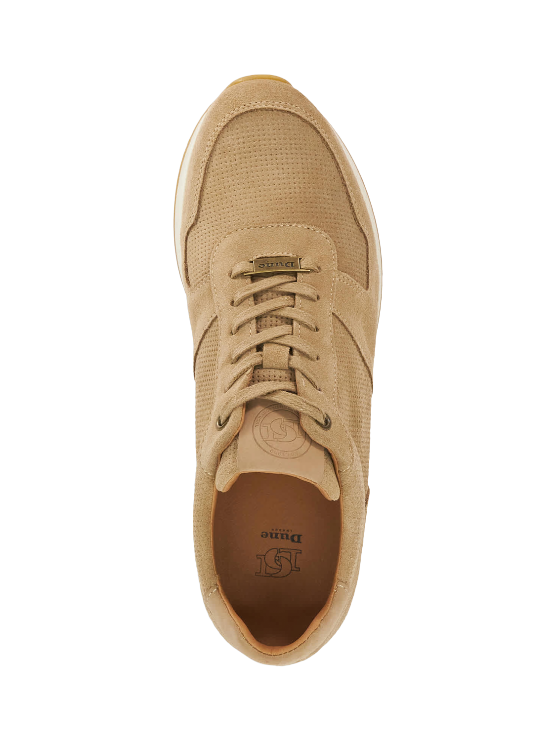 Product image 5 of 6, which shows Dune London Trilogy Suede Trainers, Sand, EU40
