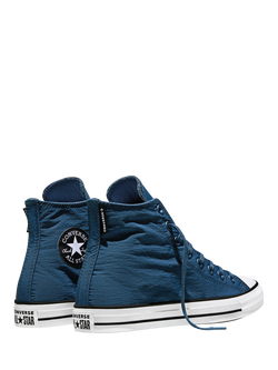 Converse Chuck Taylor All Stars Crinkle Nylon Hi-Top Trainers, Navy - view 2, Navy