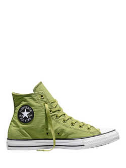 Converse Chuck Taylor All Star Crinkly Nylon Hi-Top Trainers, In The Weeds, In The Weeds