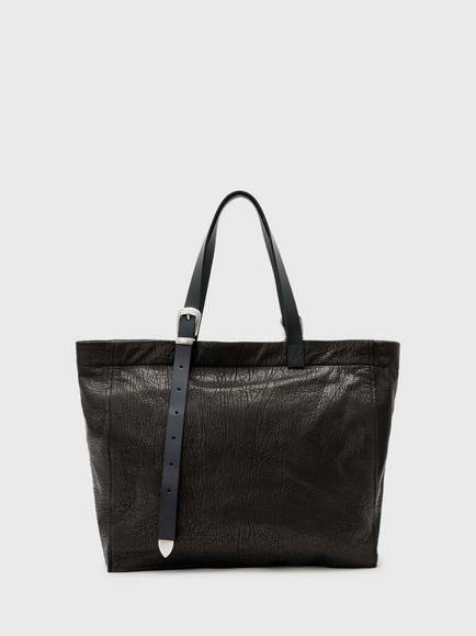 AllSaints Haven Leather Tote Bag, Black, Black