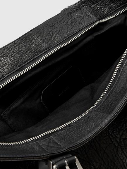 AllSaints Haven Leather Tote Bag, Black - view 2, Black