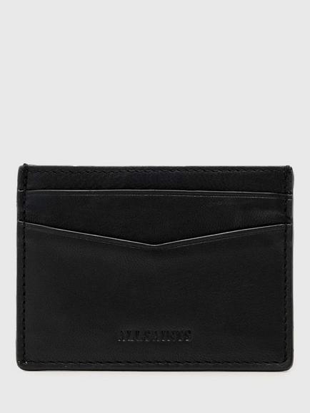 AllSaints Delph Leather Cardholder, Black