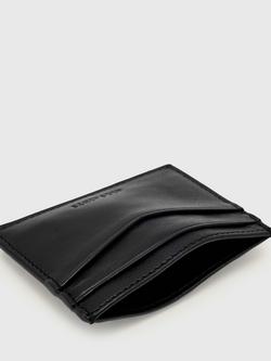 AllSaints Delph Leather Cardholder - view 2, Black