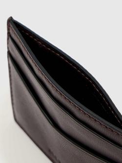 AllSaints Delph Leather Cardholder - view 2, Bitter Brown