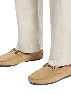 Dune London Brackon Wide Fit Suede Snaffle Trim Moccasin Loafers - view 2, Taupe