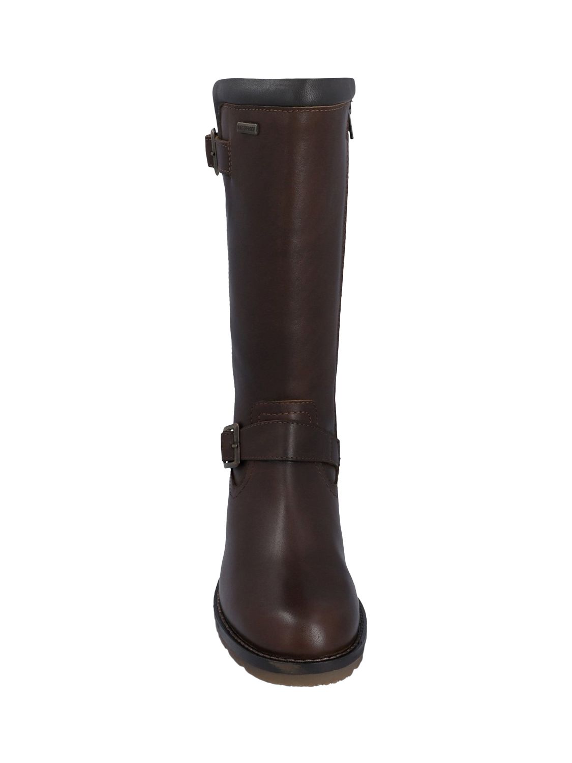 Product image 4 of 4, which shows Hunter Skye Tall Leather Calf Boots, Brown, 4