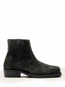 AllSaints Orla Suede Stone Wash Boots, Grey Charcoal