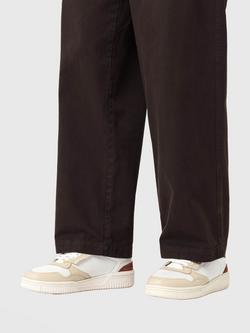 AllSaints Regan Leather Low Top Trainers, White/Yellow/Brown - view 2, White/Yellow/Brown