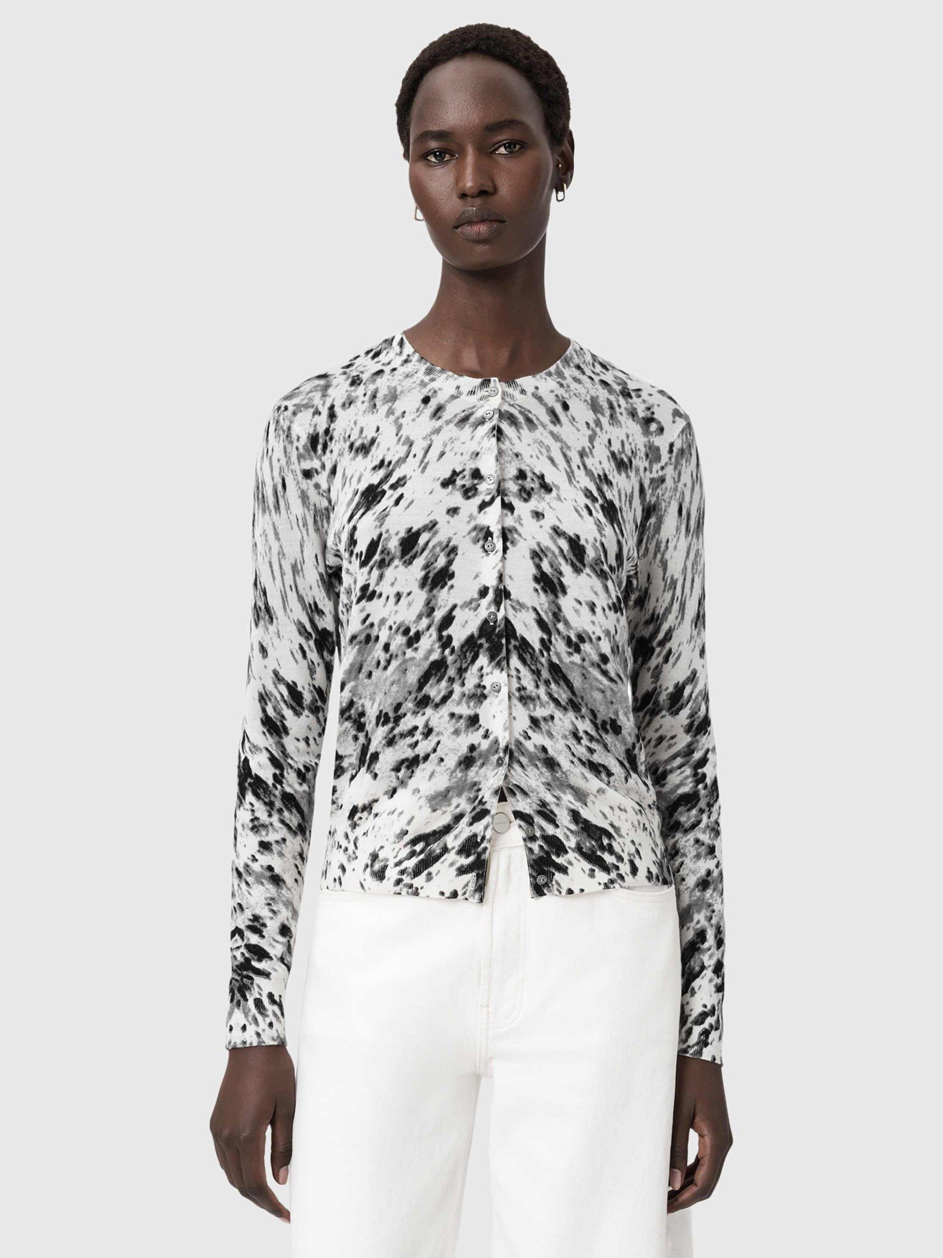 Product image 1 of 7, which shows AllSaints Anouk Cardigan, Off White, L