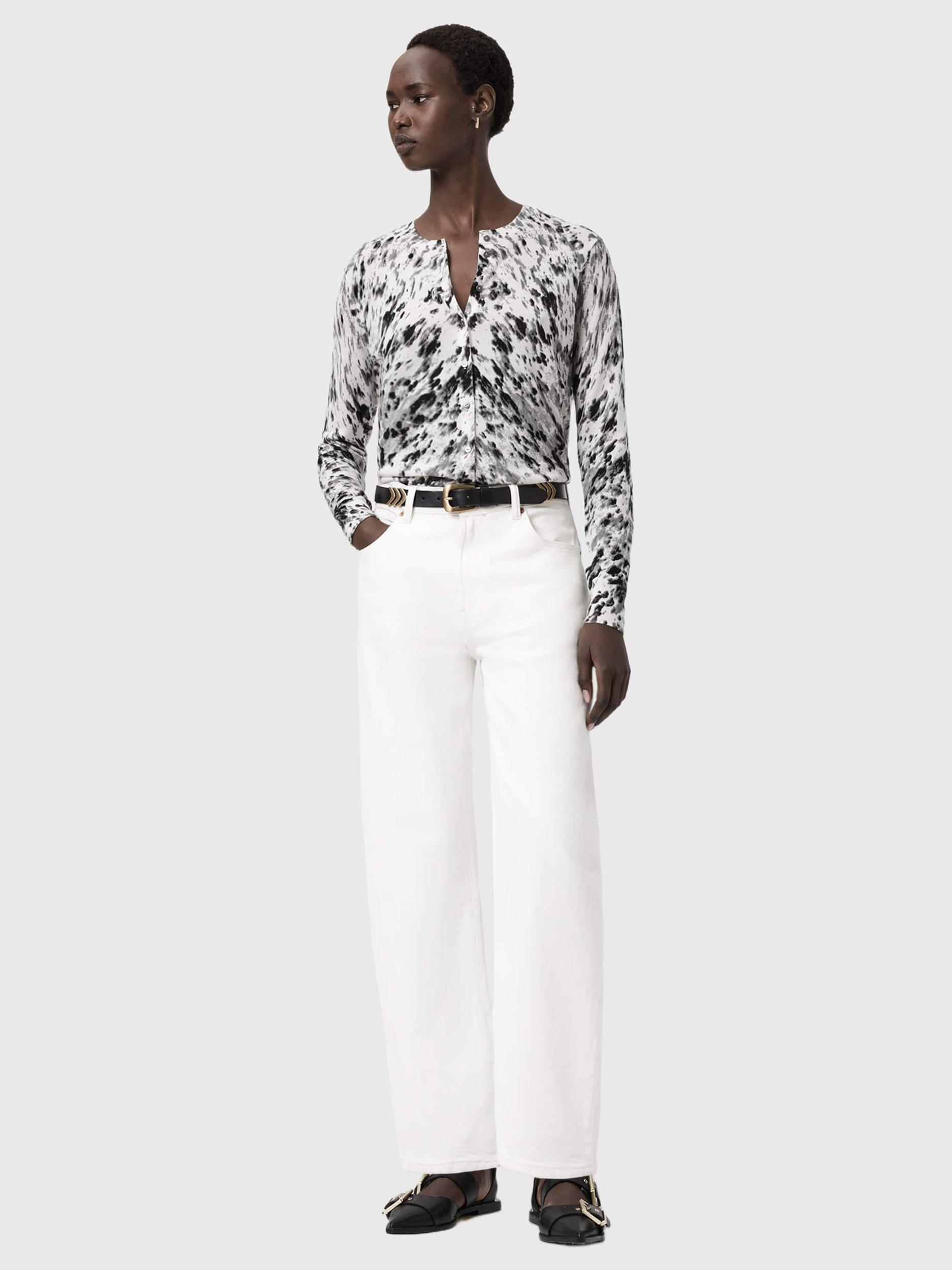 Product image 3 of 7, which shows AllSaints Anouk Cardigan, Off White, L