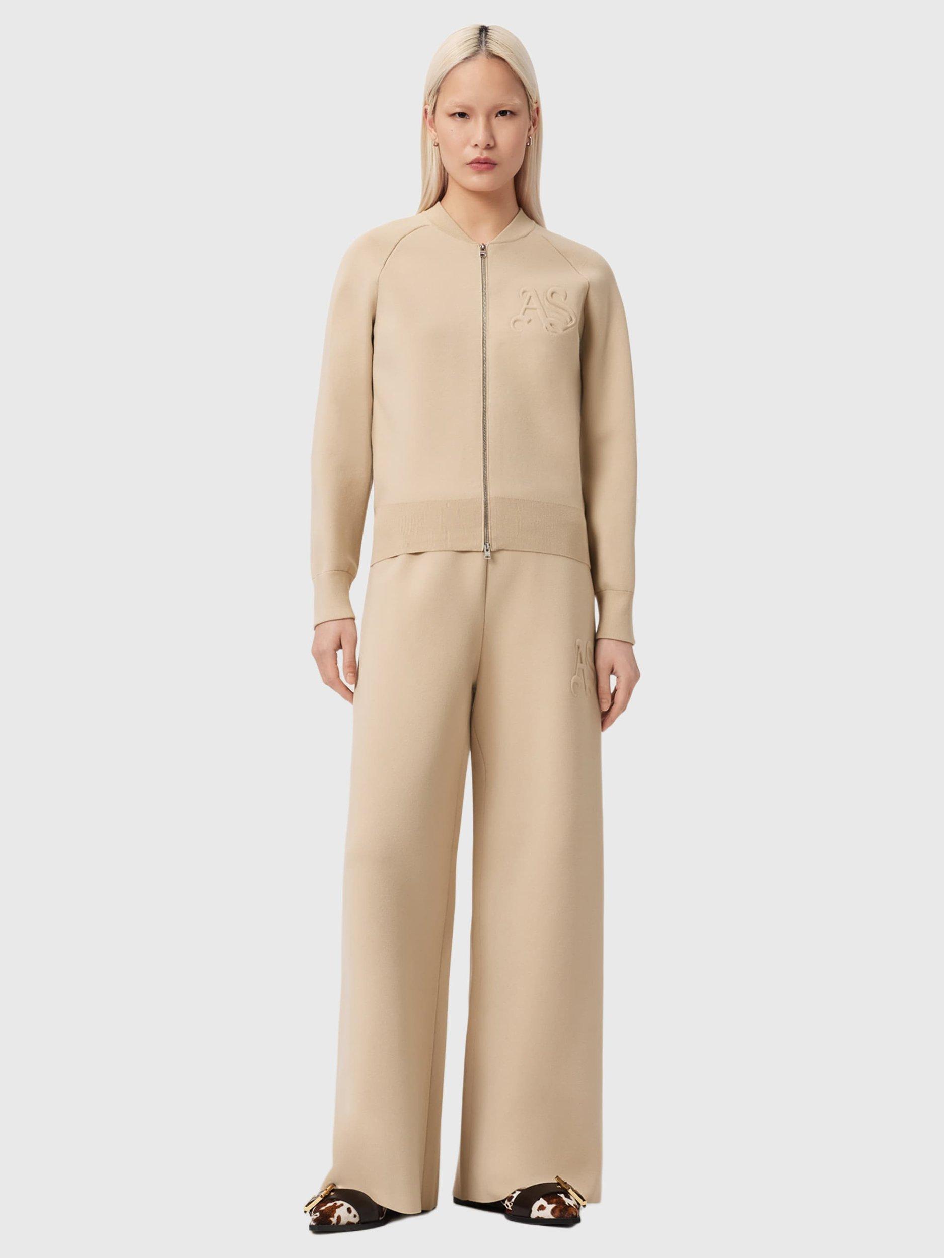 Product image 3 of 7, which shows AllSaints Sonny Collarless Cardigan, Pebble White, L