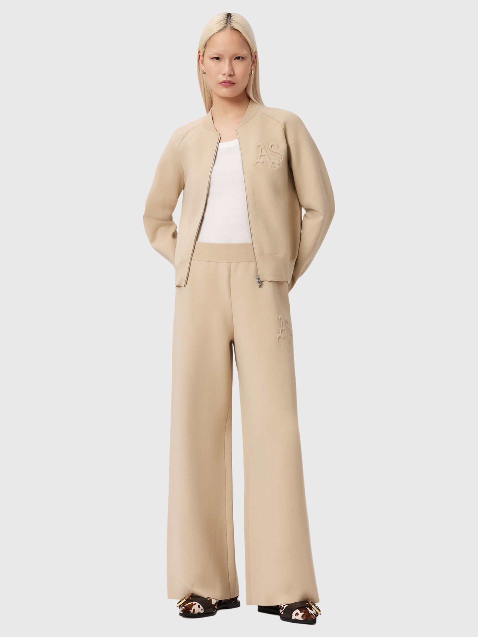 Product image 6 of 7, which shows AllSaints Sonny Collarless Cardigan, Pebble White, L