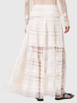 AllSaints Arlea Tulle Maxi Skirt, White Ivory - view 2, White Ivory