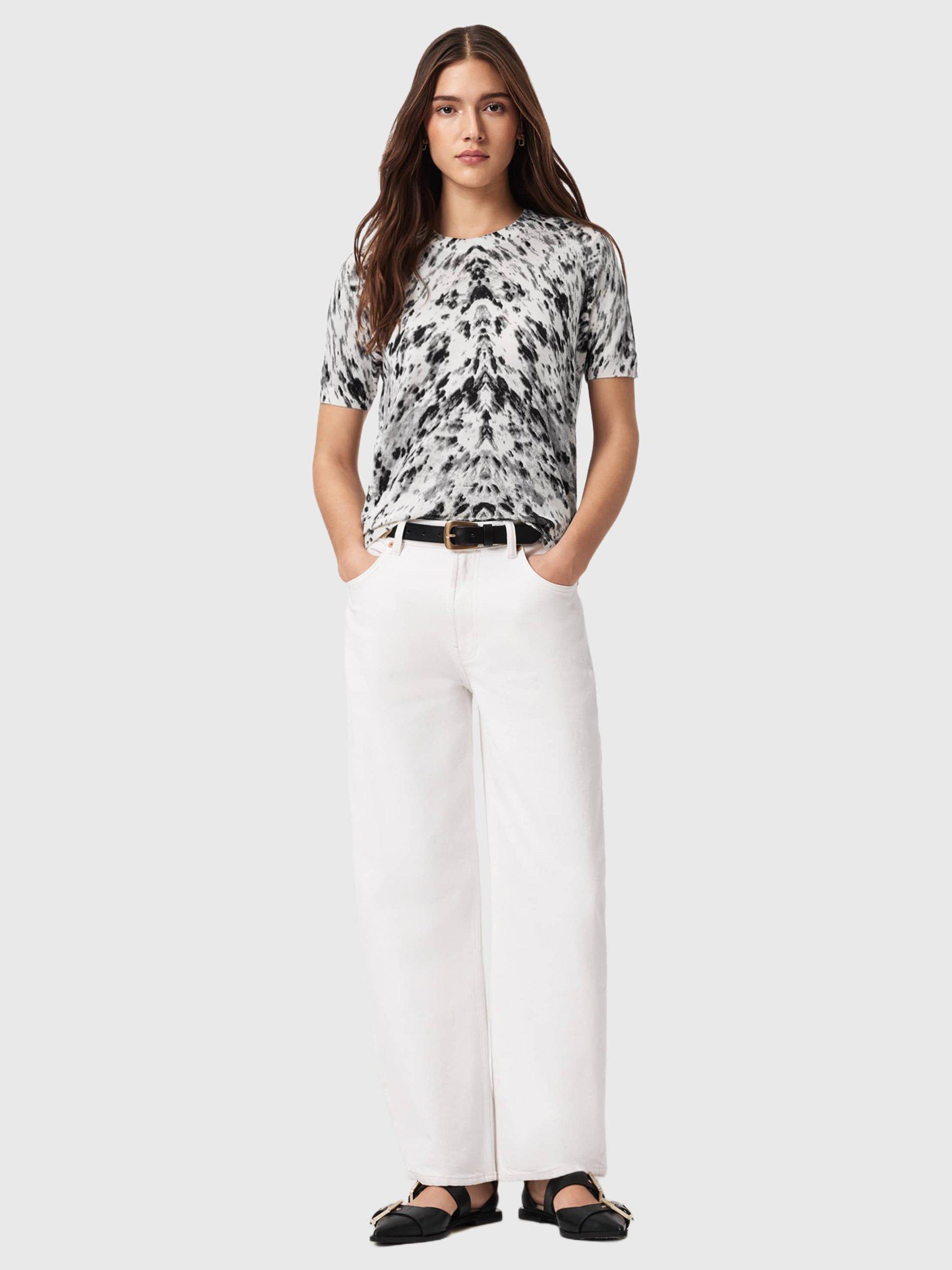 Product image 5 of 7, which shows AllSaints Anouk T-Shirt, Off White, L