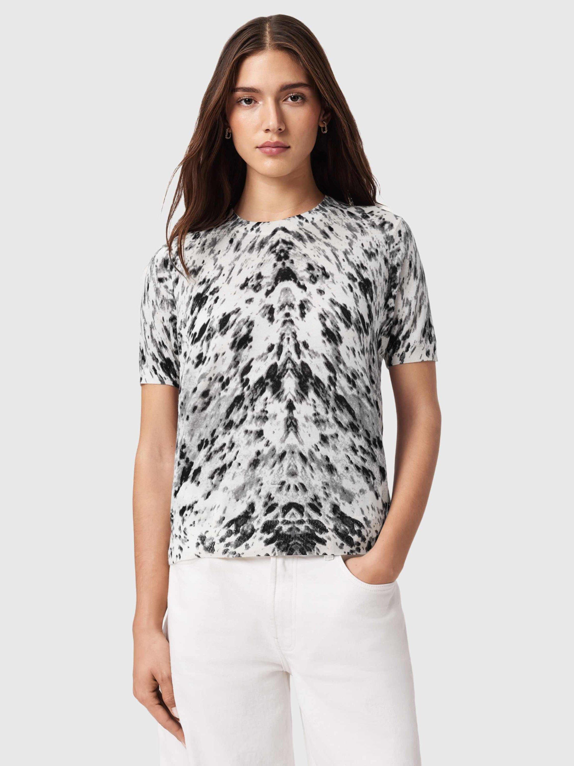 Product image 6 of 7, which shows AllSaints Anouk T-Shirt, Off White, L