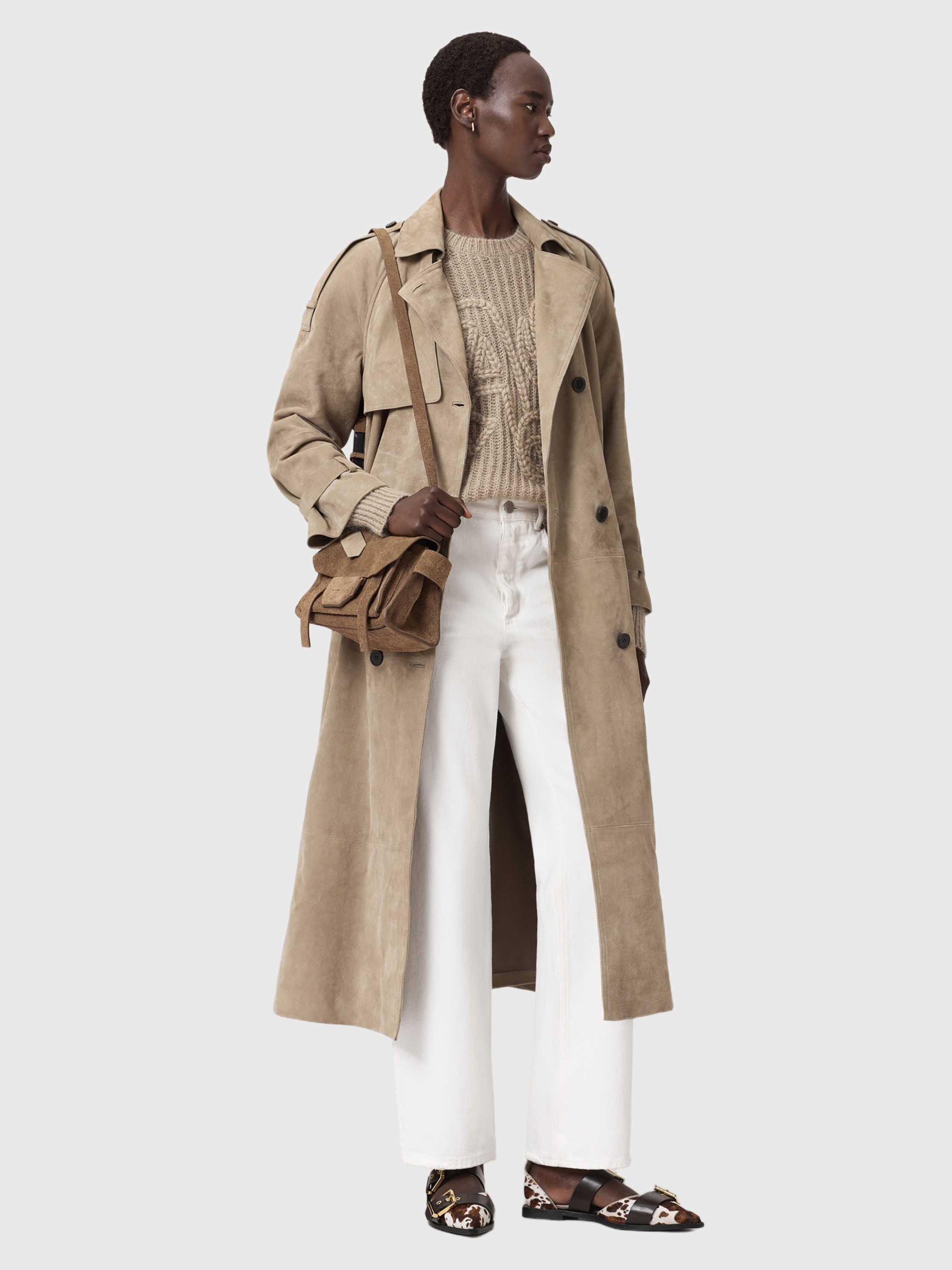 Product image 6 of 6, which shows AllSaints Chain Knit AS Jumper, Barley White, XS