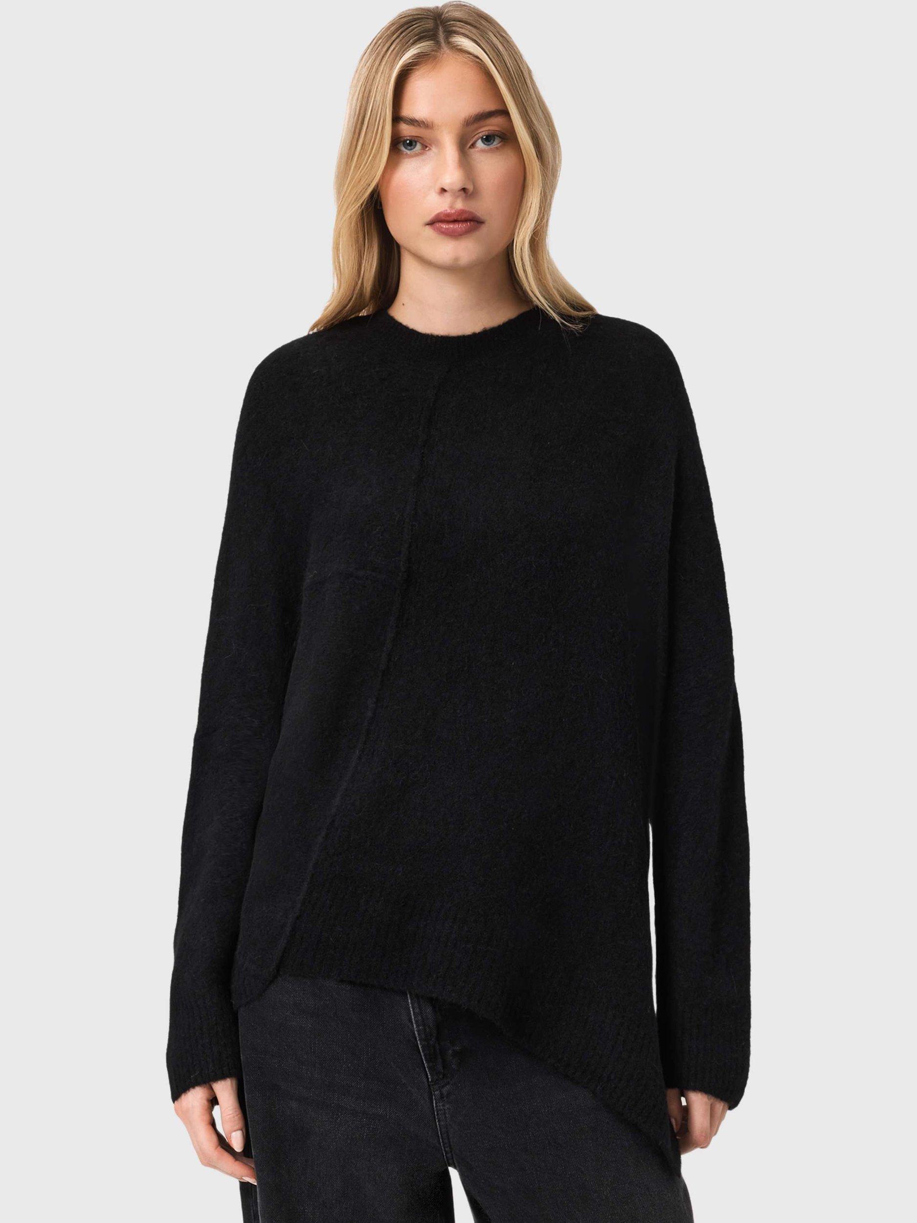 Product image 8 of 8, which shows AllSaints Wool Blend Crew Neck Jumper, Black, L