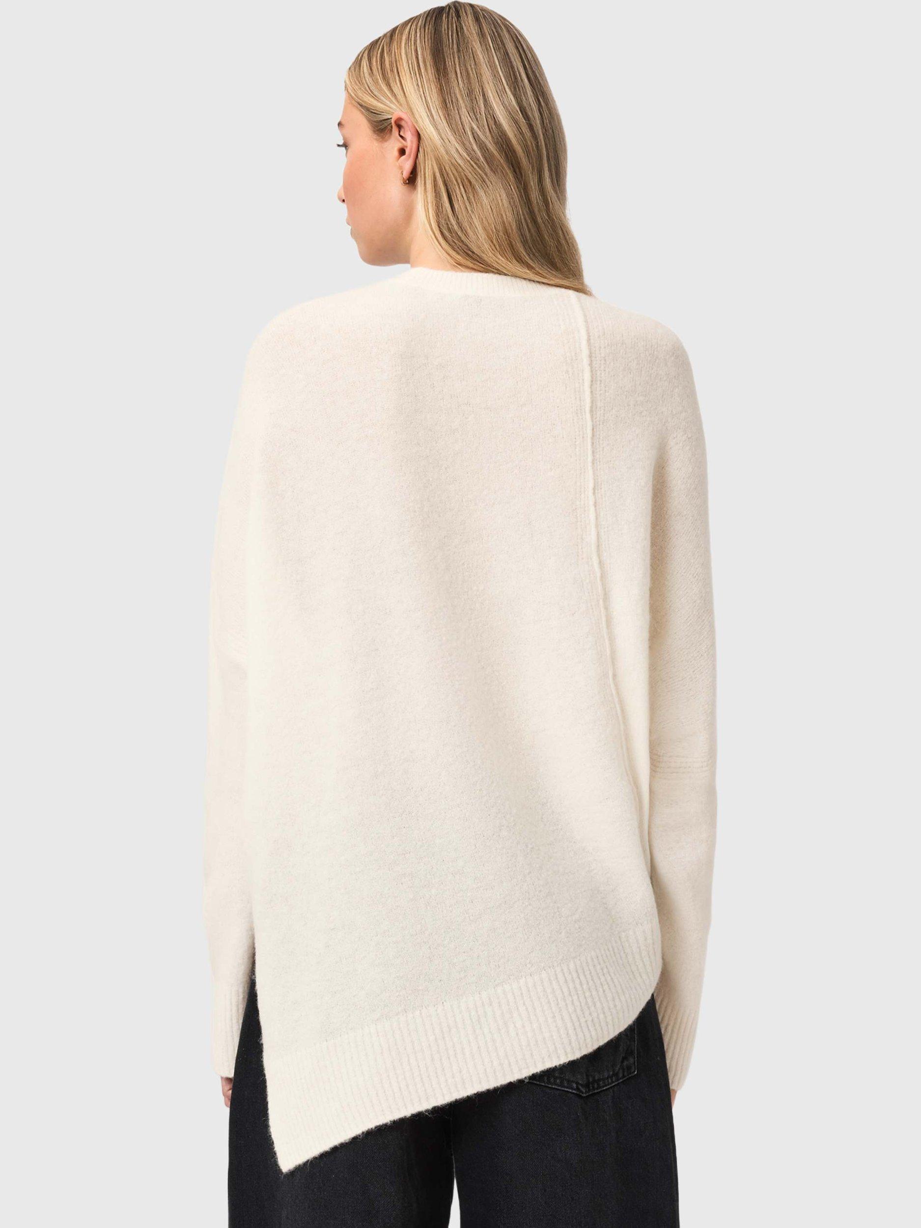 Product image 2 of 6, which shows AllSaints Wool Blend Crew Neck Jumper, Chalk White, XS