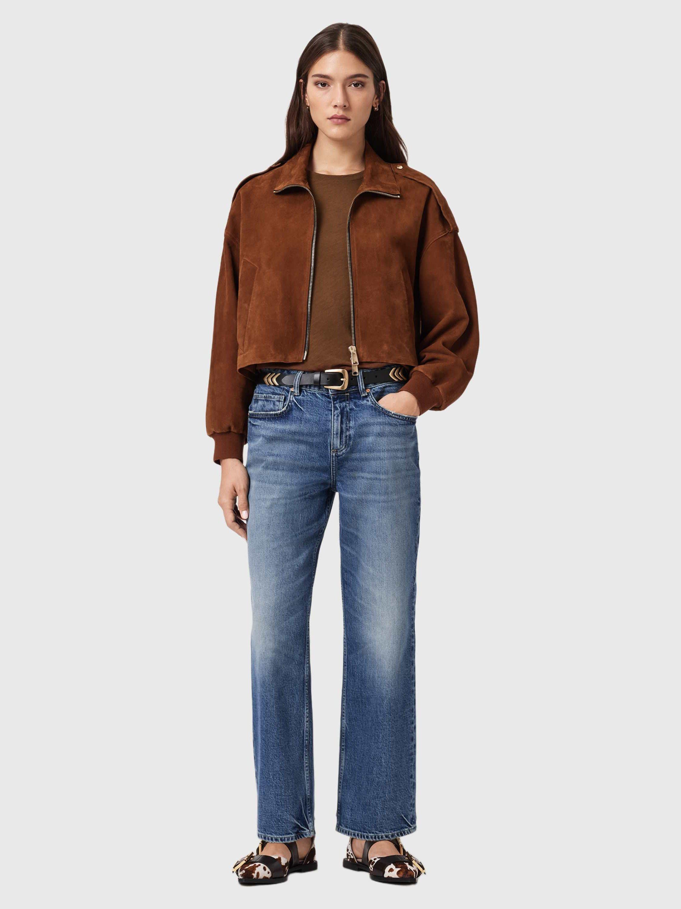 Product image 8 of 8, which shows AllSaints Anna T-Shirt, Cognac Brown, L
