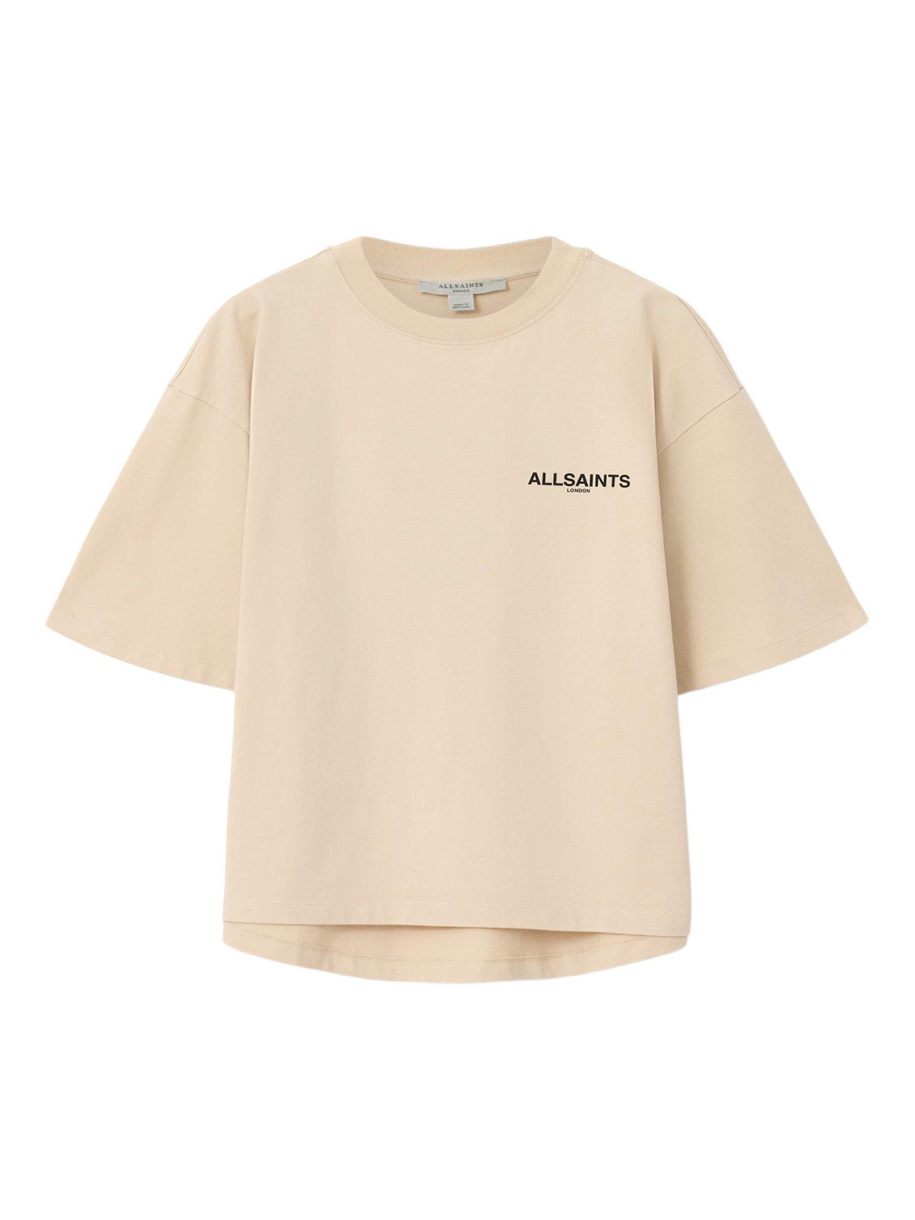 Product image 4 of 7, which shows AllSaints Halis Amelie Graphic T-Shirt, Sandy White, L