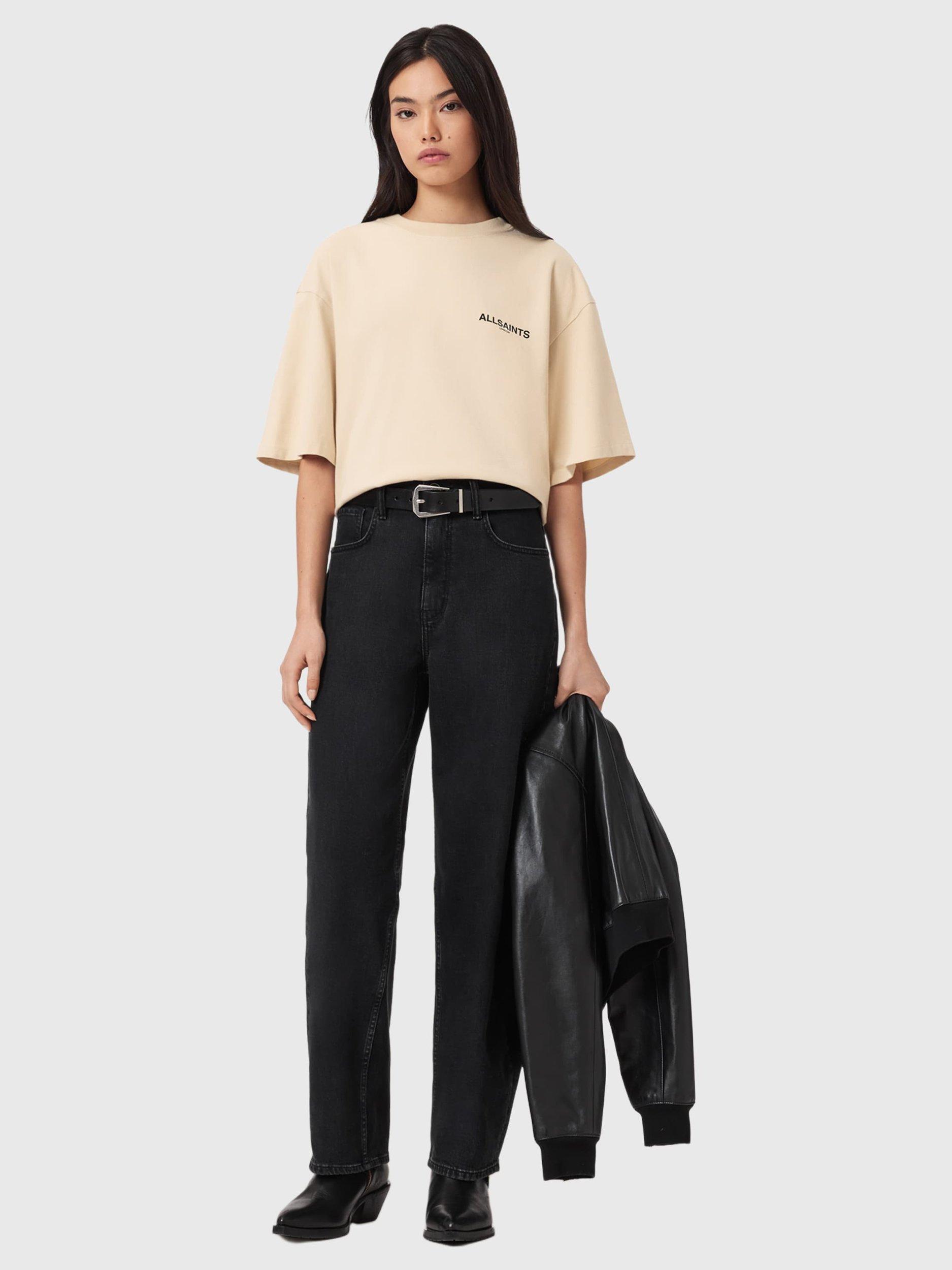 Product image 7 of 7, which shows AllSaints Halis Amelie Graphic T-Shirt, Sandy White, L